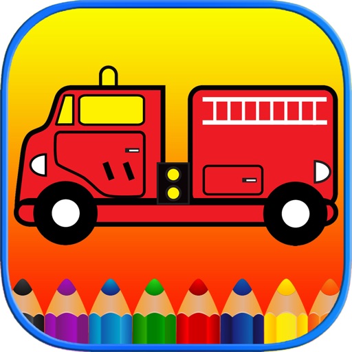 童装着色页 - 幼儿汽车运输