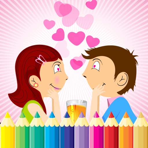 情人节图画书 - 所有在1绘画，油漆颜色游戏高清对于好孩子